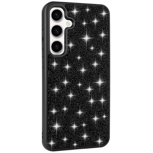 Samsung Galaxy S24 Kılıf Parlak Taşlı Tasarım Zore Pırlanta Kapak - Siyah