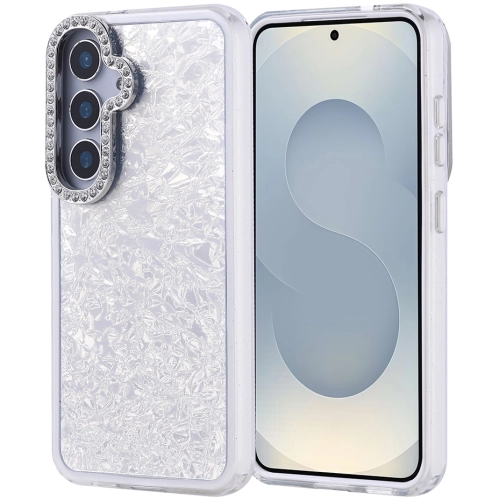 Samsung Galaxy S24 ile Uyumlu Kılıf Buzlu Parıltılı Lüks Kamera Lens Darbeye Dayanıklı Kapi Kapak - Gümüş