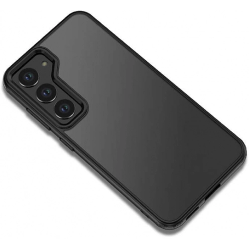 Samsung Galaxy S24 Kılıf Volks Serisi Kenarları Silikon Arkası Şeffaf Sert Kapak - Siyah