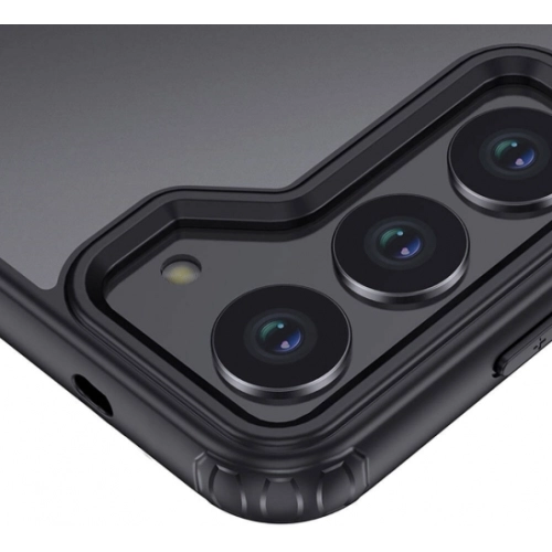 Samsung Galaxy S24 Kılıf Volks Serisi Kenarları Silikon Arkası Şeffaf Sert Kapak - Siyah