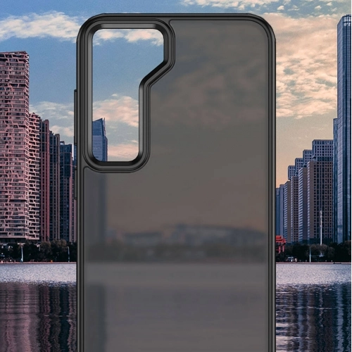 Samsung Galaxy S24 Kılıf Volks Serisi Kenarları Silikon Arkası Şeffaf Sert Kapak - Siyah