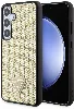 Samsung Galaxy S24 Plus Kılıf Guess Orjinal Lisanslı Taşlı Arka Yüzey Üçgen Logolu Kapak - Pembe