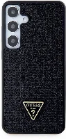 Samsung Galaxy S24 Plus Kılıf Guess Orjinal Lisanslı Taşlı Arka Yüzey Üçgen Logolu Kapak - Siyah