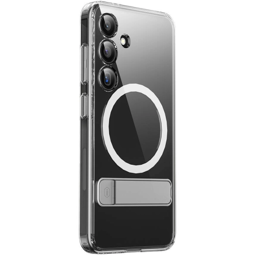 Samsung Galaxy S24 Plus Kılıf Magsafe Şarj Özellikli Kamera Korumalı Standlı Wiwu KCC-025 Aurora Serisi Kapak - Şeffaf