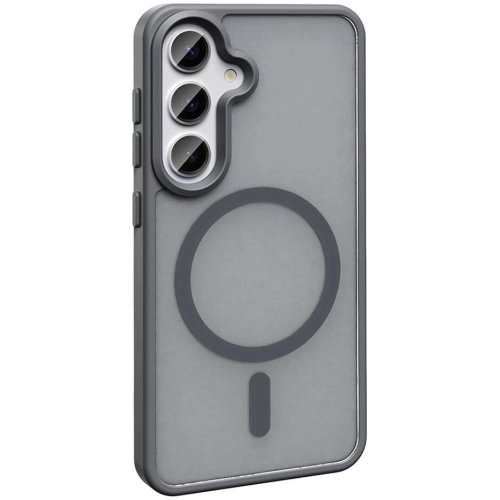 Samsung Galaxy S24 Plus Kılıf Magsafe Şarj Özellikli Renkli Mat Arka Yüzey Sio Kapak - Lacivert