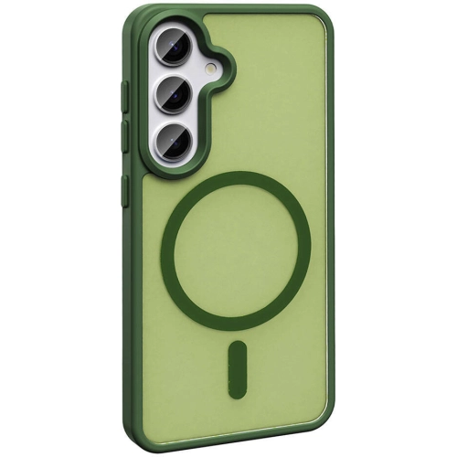 Samsung Galaxy S24 Plus Kılıf Magsafe Şarj Özellikli Renkli Mat Arka Yüzey Sio Kapak - Gri