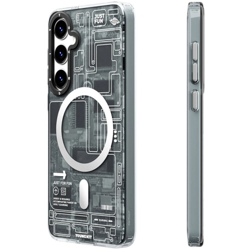 Samsung Galaxy S24 Plus Kılıf Magsafe Şarj Özellikli YoungKit Technology Serisi Kapak - Siyah