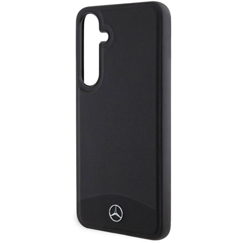 Samsung Galaxy S24 Plus Kılıf Mercedes Benz Orjinal Lisanslı Magsafe Şarj Özellikli Deri Dokumalı Sade Kapak - Siyah