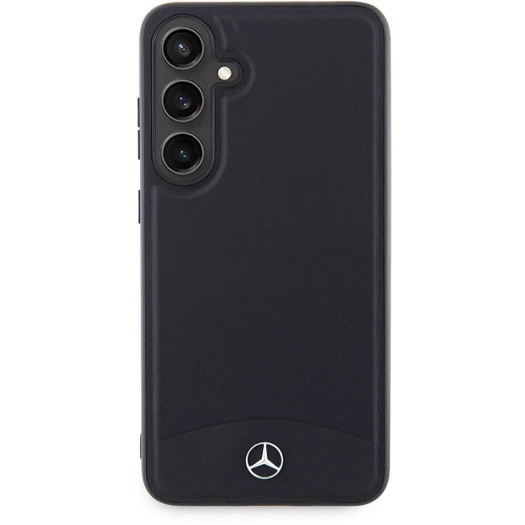 Samsung Galaxy S24 Plus Kılıf Mercedes Benz Orjinal Lisanslı Magsafe Şarj Özellikli Deri Dokumalı Sade Kapak - Siyah