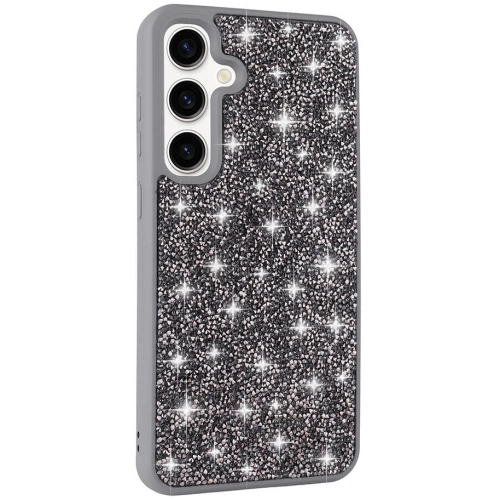 Samsung Galaxy S24 Plus Kılıf Parlak Taşlı Tasarım Zore Pırlanta Kapak - Gri