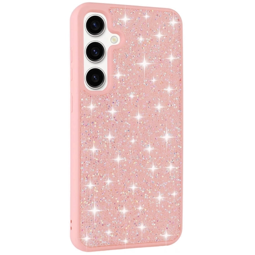 Samsung Galaxy S24 Plus Kılıf Parlak Taşlı Tasarım Zore Pırlanta Kapak - Pembe