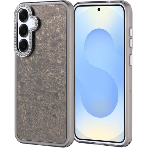 Samsung Galaxy S24 Plus ile Uyumlu Kılıf Buzlu Parıltılı Lüks Kamera Lens Darbeye Dayanıklı Kapi Kapak - Siyah