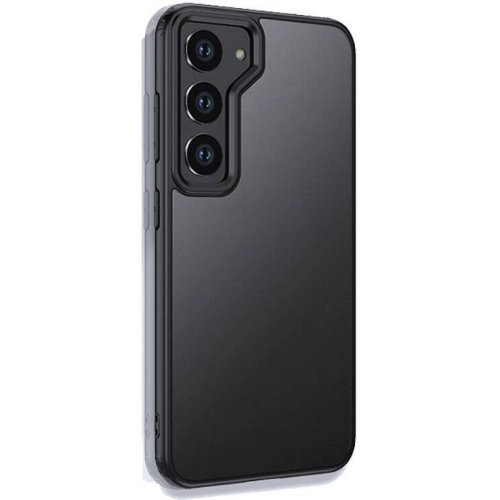 Samsung Galaxy S24 Plus Kılıf Volks Serisi Kenarları Silikon Arkası Şeffaf Sert Kapak - Siyah