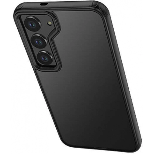 Samsung Galaxy S24 Plus Kılıf Volks Serisi Kenarları Silikon Arkası Şeffaf Sert Kapak - Siyah