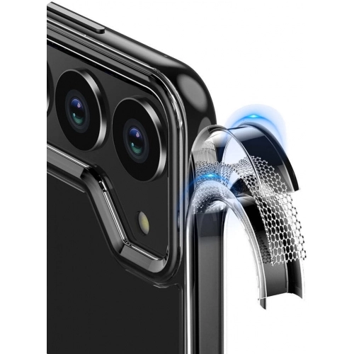 Samsung Galaxy S24 Plus Kılıf Volks Serisi Kenarları Silikon Arkası Şeffaf Sert Kapak - Siyah