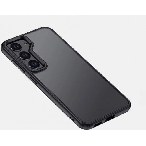 Samsung Galaxy S24 Plus Kılıf Volks Serisi Kenarları Silikon Arkası Şeffaf Sert Kapak - Siyah