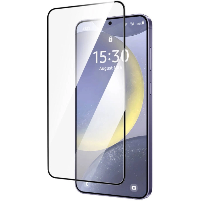 Samsung Galaxy S24 Plus Wiwu Wi-GT012 iVista Darbeye Karşı Dayanıklı HD Temperli Cam Ekran Koruyucu - Siyah