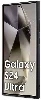 Samsung Galaxy S24 Ultra Kılıf BMW Orjinal Lisanslı Magsafe Şarj Özellikli M Logolu Üç Çizgili Delikli Deri Kapak - Gri