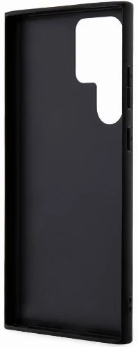 Samsung Galaxy S24 Ultra Kılıf Guess Orjinal Lisanslı PU Deri Şerit Logo Dizaynlı Kapak - Kahverengi