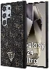 Samsung Galaxy S24 Ultra Kılıf Guess Orjinal Lisanslı PU Üçgen Logo 4G Desenli Kapak - Siyah