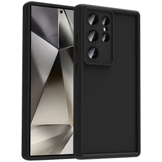 Samsung Galaxy S24 Ultra ile Uyumlu Kılıf Kamera Korumalı Silikon Ananas Kapak - Siyah