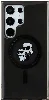 Samsung Galaxy S24 Ultra Kılıf Karl Lagerfeld Orjinal Lisanslı Magsafe Şarj Özellikli Karl & Choupette IML Baskılı Kapak - Siyah