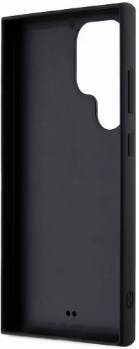 Samsung Galaxy S24 Ultra Kılıf Karl Lagerfeld Taşlı Metal Logo Orjinal Lisanslı Kapak - Siyah