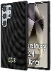 Samsung Galaxy S24 Ultra Kılıf Lacoste Orjinal Lisanslı PU Pike Desenli Arka Yüzey İkonik Timsah Dokuma Logolu Kapak - Siyah