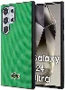 Samsung Galaxy S24 Ultra Kılıf Lacoste Orjinal Lisanslı PU Pike Desenli Arka Yüzey İkonik Timsah Dokuma Logolu Kapak - Yeşil
