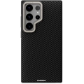Samsung Galaxy S24 Ultra Kılıf Magsafe Şarj Özellikli Aramid Fiber Tasarımlı Youngkit 600D Kevlar Serisi Kapak - Siyah