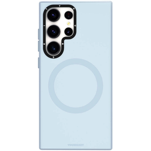 Samsung Galaxy S24 Ultra Kılıf Magsafe Şarj Özellikli Çizilmeye Ve Aşınmaya Dayanıklı Youngkit Velvet Serisi Kapak - Mavi