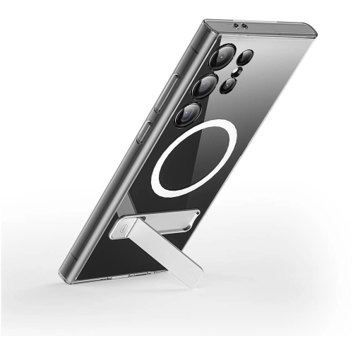 Samsung Galaxy S24 Ultra Kılıf Magsafe Şarj Özellikli Kamera Korumalı Standlı Wiwu KCC-025 Aurora Serisi Kapak - Şeffaf