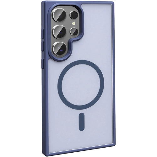 Samsung Galaxy S24 Ultra Kılıf Magsafe Şarj Özellikli Renkli Mat Arka Yüzey Sio Kapak - Koyu Yeşil