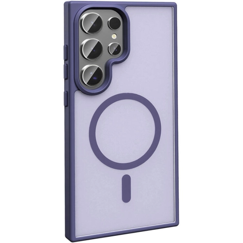 Samsung Galaxy S24 Ultra Kılıf Magsafe Şarj Özellikli Renkli Mat Arka Yüzey Sio Kapak - Koyu Yeşil