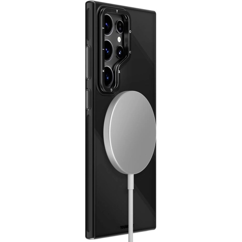 Samsung Galaxy S24 Ultra Kılıf Magsafe Şarj Özellikli Sararma Önleyici Youngkit Crystal Grid Kapak - Gold