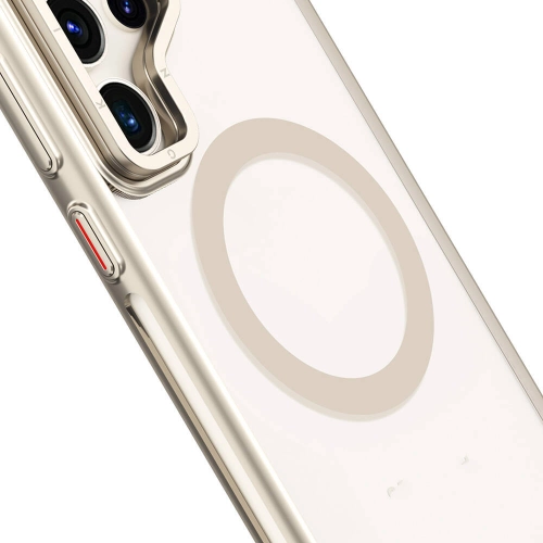 Samsung Galaxy S24 Ultra Kılıf Magsafe Şarj Özellikli Sararma Önleyici Youngkit Crystal Grid Kapak - Mor