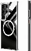 Samsung Galaxy S24 Ultra Kılıf Magsafe Şarj Özellikli Sararmaya Karşı Dayanıklı Youngkit Clear Crystal Serisi Kapak - Gümüş