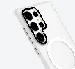 Samsung Galaxy S24 Ultra Kılıf Magsafe Şarj Özellikli Youngkit Hidden Sand Serisi Kapak - Beyaz