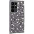 Samsung Galaxy S24 Ultra Kılıf Parlak Taşlı Tasarım Zore Pırlanta Kapak - Gri