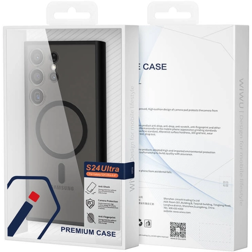 Samsung Galaxy S24 Ultra Kılıf Wiwu FGG-024 Magsafe Şarj Özellikli Lekelere Dayanıklı Kapak - Siyah