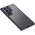 Samsung Galaxy S24 Ultra Kılıf Volks Serisi Kenarları Silikon Arkası Şeffaf Sert Kapak  - Siyah