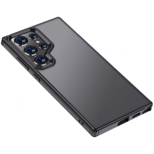 Samsung Galaxy S24 Ultra Kılıf Volks Serisi Kenarları Silikon Arkası Şeffaf Sert Kapak - Siyah