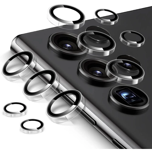 Samsung Galaxy S24 Ultra Wiwu LG-008 Lens Guard Darbelere Karşı Dayanıklı Kamera Lens Koruyucu - Şeffaf