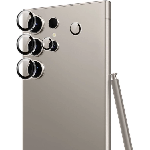 Samsung Galaxy S24 Ultra Wiwu LG-008 Lens Guard Darbelere Karşı Dayanıklı Kamera Lens Koruyucu - Şeffaf