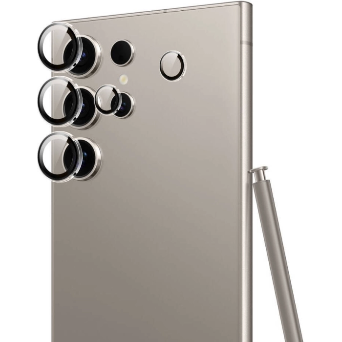 Samsung Galaxy S24 Ultra Wiwu LG-008 Lens Guard Darbelere Karşı Dayanıklı Kamera Lens Koruyucu - Şeffaf