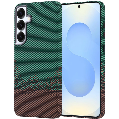 Samsung Galaxy S25 Plus Kılıf Magsafe Şarj Özellikli Karbon Fiber Görünümlü Zore Nekst Kapak - Yeşil