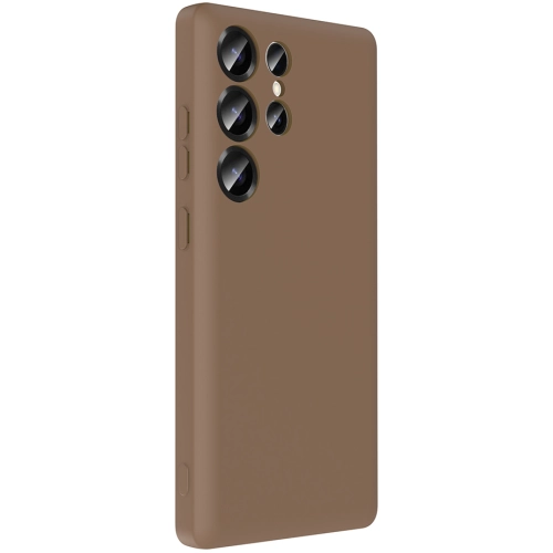 Samsung Galaxy S25 Ultra Kılıf İçi Kadife Dokulu Kartlık Hazneli Mat Vitra Silikon Kapak - Mürdüm