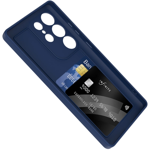 Samsung Galaxy S25 Ultra Kılıf İçi Kadife Dokulu Kartlık Hazneli Mat Vitra Silikon Kapak - Pembe