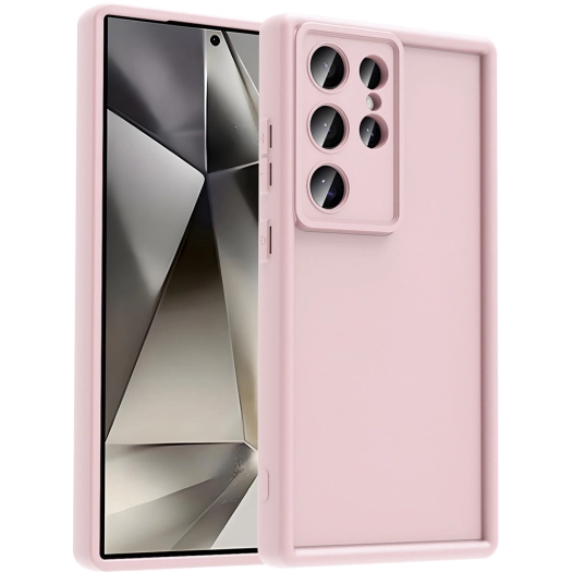 Samsung Galaxy S25 Ultra ile Uyumlu Kılıf Kamera Korumalı Silikon Ananas Kapak - Pembe