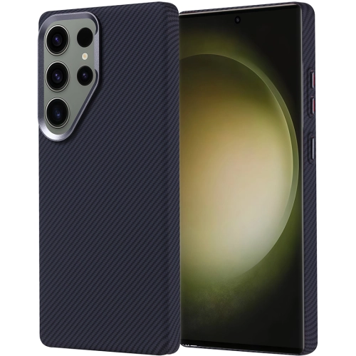 Samsung Galaxy S25 Ultra Kılıf Magsafe Şarj Özellikli Karbon Fiber Görünümlü Zore Nekst Kapak - Siyah